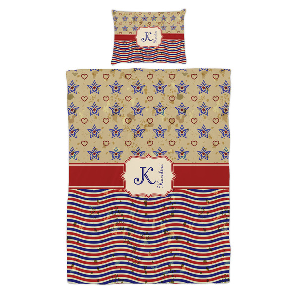 Vintage Stars & Stripes Duvet Cover Set - Twin - Alt Approval