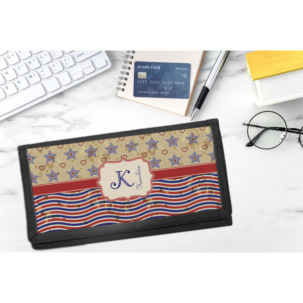 Vintage Stars & Stripes DyeTrans Checkbook Cover - LIFESTYLE