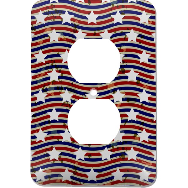 Custom Vintage Stars & Stripes Electric Outlet Plate