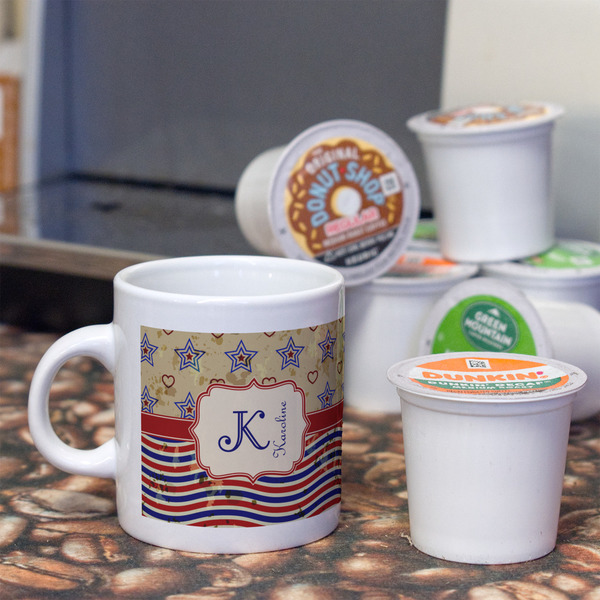 Vintage Stars & Stripes Espresso Cup - Single Lifestyle