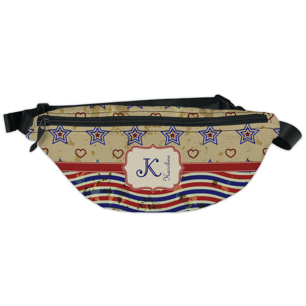 Custom Vintage Stars & Stripes Fanny Pack - Classic Style (Personalized)