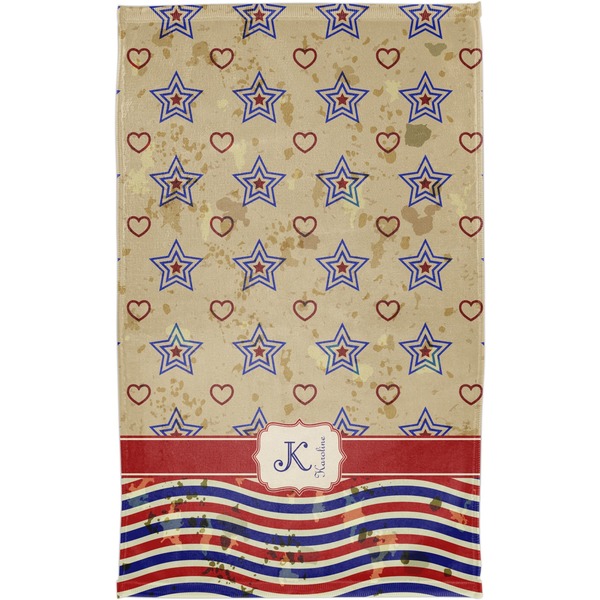 Vintage Stars & Stripes Finger Tip Towel - Full View