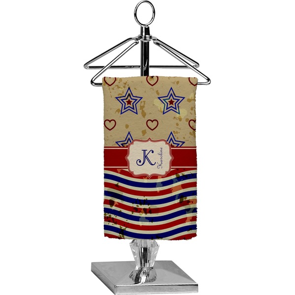 Custom Vintage Stars & Stripes Finger Tip Towel - Full Print (Personalized)
