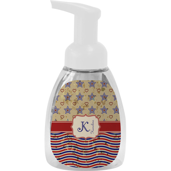 Custom Vintage Stars & Stripes Foam Soap Bottle (Personalized)