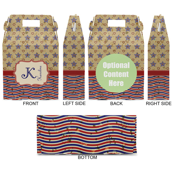 Vintage Stars & Stripes Gable Favor Box - Approval