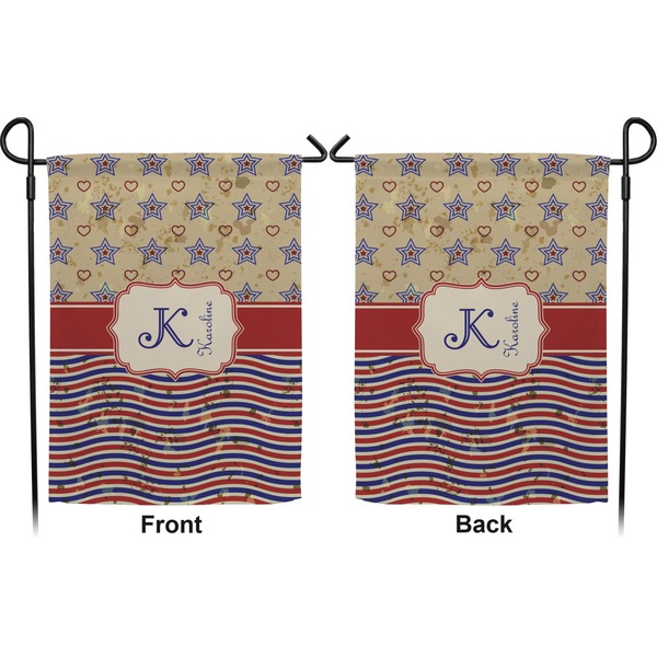 Vintage Stars & Stripes Garden Flag - Double Sided Front and Back