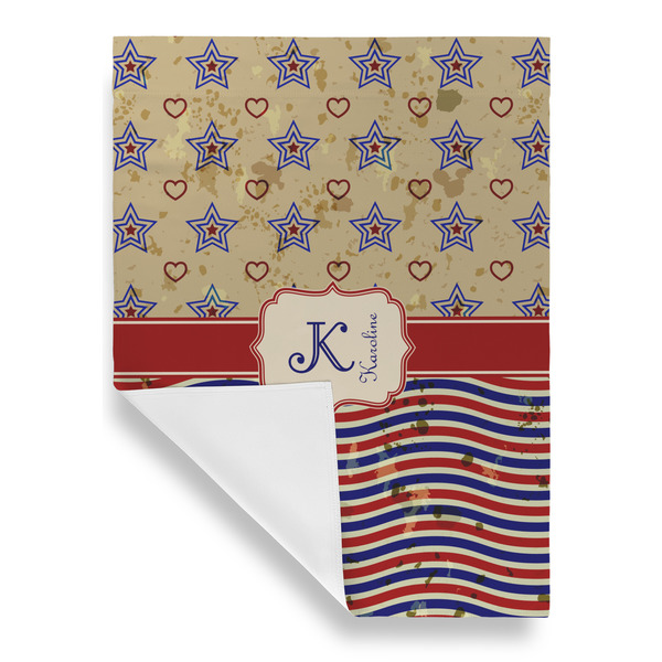 Vintage Stars & Stripes Garden Flags - Large - Single Sided - FRONT FOLDED