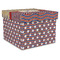 Vintage Stars & Stripes Gift Boxes with Lid - Canvas Wrapped - X-Large - Front/Main