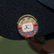 Vintage Stars & Stripes Golf Ball Marker Hat Clip - Gold - On Hat