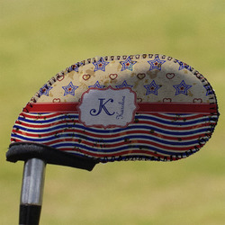 Vintage Stars & Stripes Golf Club Iron Cover (Personalized)