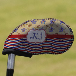 Vintage Stars & Stripes Golf Club Iron Cover (Personalized)