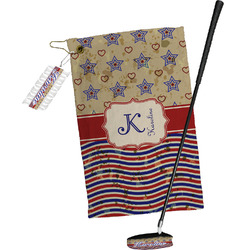 Vintage Stars & Stripes Golf Towel Gift Set (Personalized)