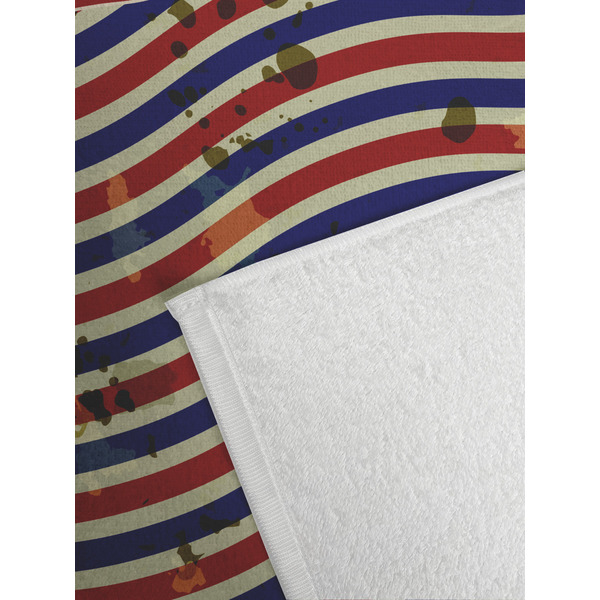 Vintage Stars & Stripes Golf Towel - Detail