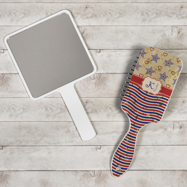 Vintage Stars & Stripes Hair Brush - In Context