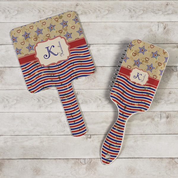 Vintage Stars & Stripes Hand Mirrors - In Context