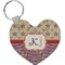 Vintage Stars & Stripes Heart Keychain (Personalized)