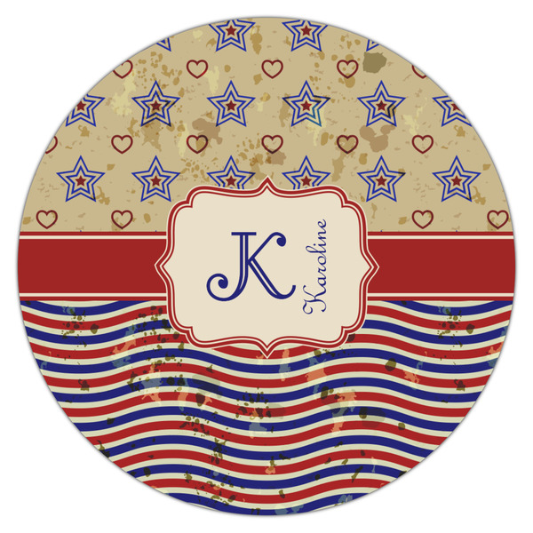 Vintage Stars & Stripes Icing Circle - Large - Single