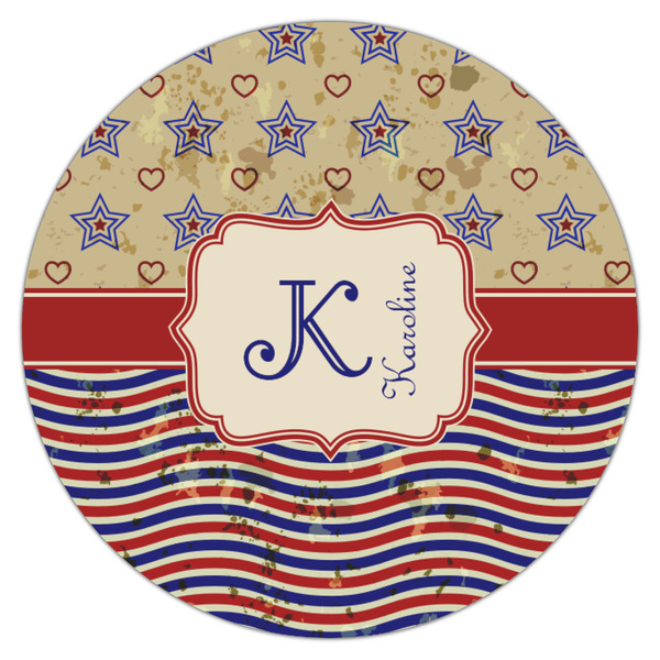 Vintage Stars & Stripes Icing Circle - Small - Single