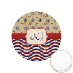 Vintage Stars & Stripes Printed Cookie Topper - 1.25" (Personalized)