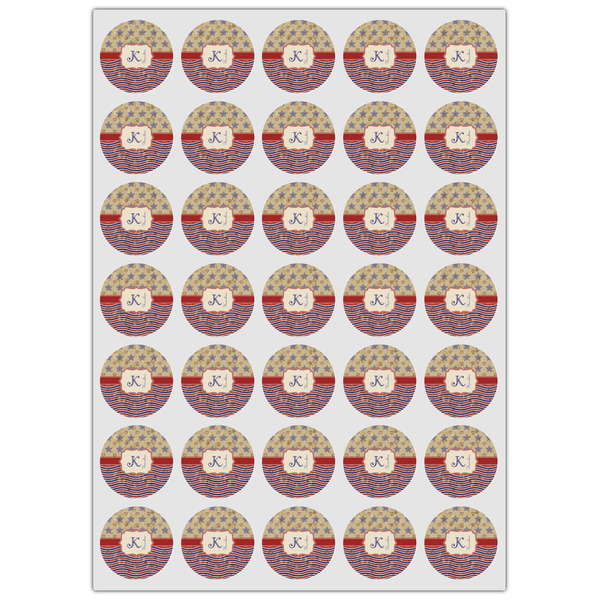 Vintage Stars & Stripes Icing Circle - XSmall - Set of 35