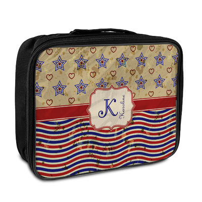 Vintage Stars & Stripes Insulated Lunch Bag (Personalized)