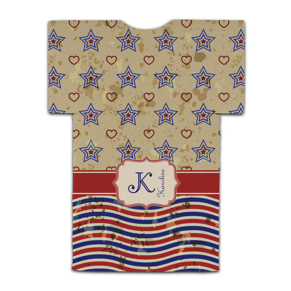 Vintage Stars & Stripes Jersey Bottle Cooler - BACK (flat)