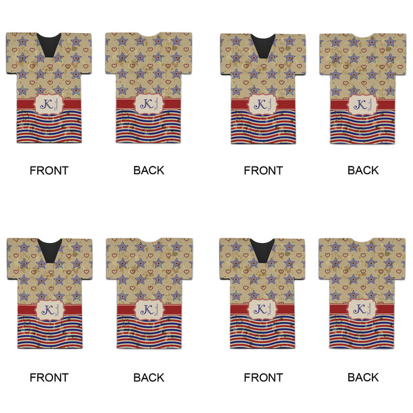 Vintage Stars & Stripes Jersey Bottle Cooler - Set of 4 - APPROVAL