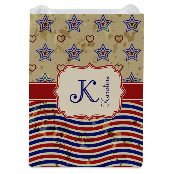 Vintage Stars & Stripes Jewelry Gift Bag - Gloss - Front