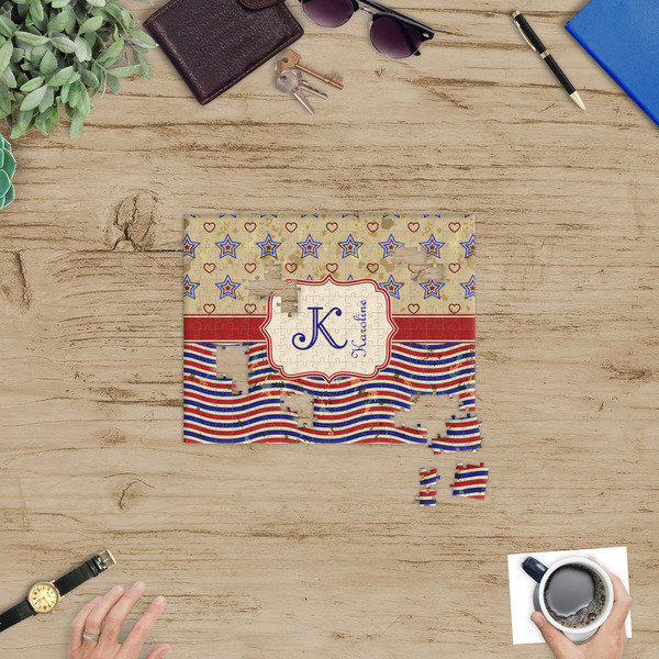 Vintage Stars & Stripes Jigsaw Puzzle 252 Piece - In Context