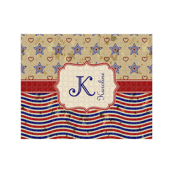Custom Vintage Stars & Stripes 500 pc Jigsaw Puzzle (Personalized)
