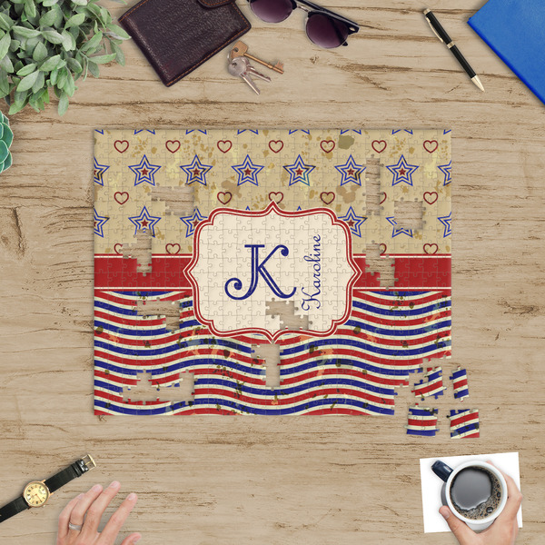 Vintage Stars & Stripes Jigsaw Puzzle 500 Piece - In Context