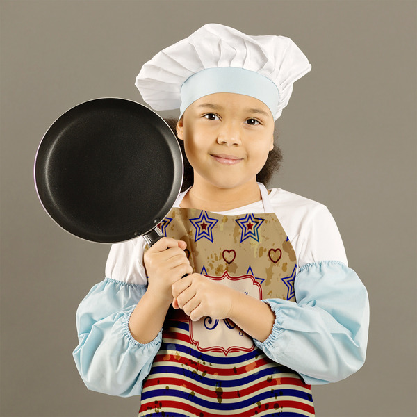 Vintage Stars & Stripes Kid's Aprons - Medium - Lifestyle