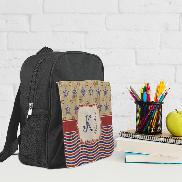Vintage Stars & Stripes Kid's Backpack - Lifestyle