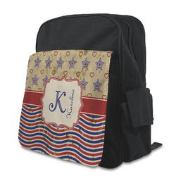 Vintage Stars & Stripes Preschool Backpack (Personalized)