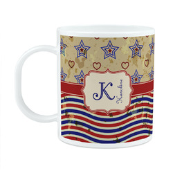 Vintage Stars & Stripes Plastic Kids Mug (Personalized)