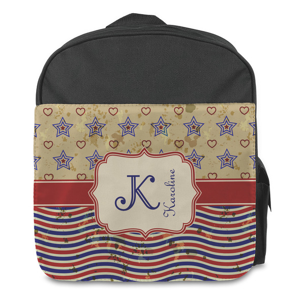 Vintage Stars & Stripes Kids Backpack - Front