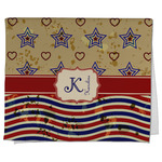 Vintage Stars & Stripes Kitchen Towel - Poly Cotton w/ Name and Initial