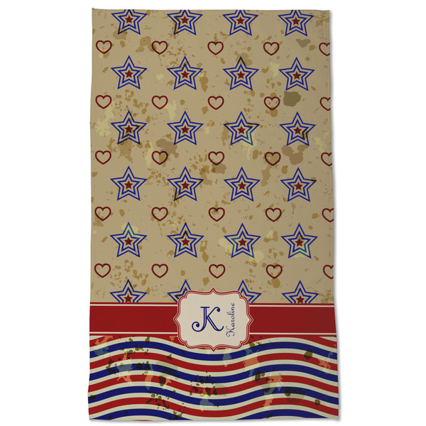 Vintage Stars & Stripes Kitchen Towel - Poly Cotton - Full Front