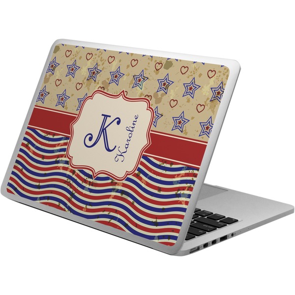 Custom Vintage Stars & Stripes Laptop Skin - Custom Sized (Personalized)
