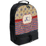 Vintage Stars & Stripes Backpacks - Black (Personalized)
