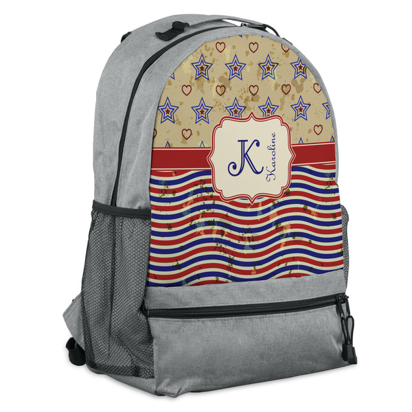 Custom Vintage Stars & Stripes Backpack (Personalized)