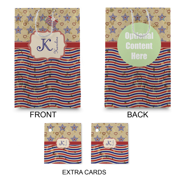 Vintage Stars & Stripes Large Gift Bag - Approval