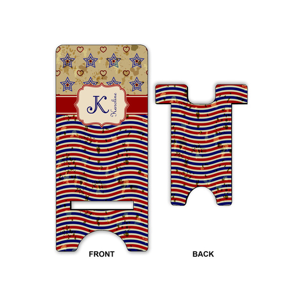 Vintage Stars & Stripes Large Phone Stand - Front & Back