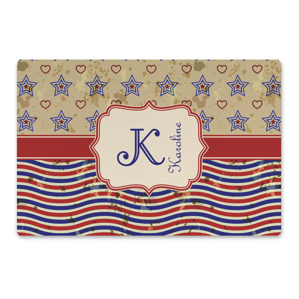 Custom Vintage Stars & Stripes Large Rectangle Car Magnet (Personalized)