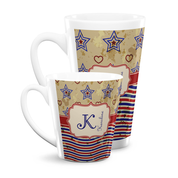 Vintage Stars & Stripes Latte Mugs Main