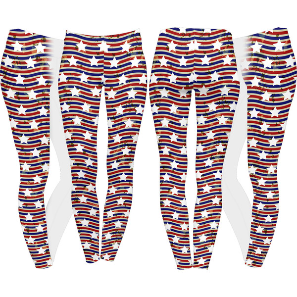 Vintage Stars & Stripes Leggings Turn Around - Apvl