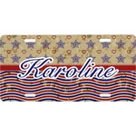 Vintage Stars & Stripes Front License Plate (Personalized)