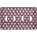 Vintage Stars & Stripes Light Switch Cover (4 Toggle Plate)