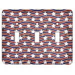 Vintage Stars & Stripes Light Switch Cover (3 Toggle Plate)