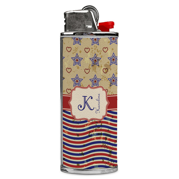 Custom Vintage Stars & Stripes Case for BIC Lighters (Personalized)